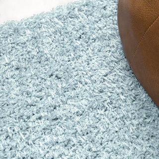 Martin Coastal Solid Glam Shag Machine-Washable Area Rug