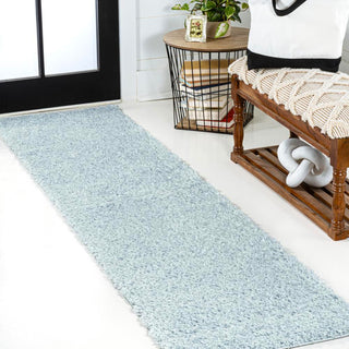 Martin Coastal Solid Glam Shag Machine-Washable Area Rug