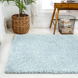 Martin Coastal Solid Glam Shag Machine-Washable Area Rug