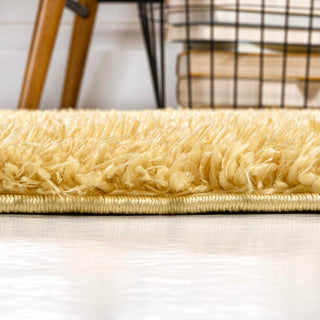 Martin Coastal Solid Glam Shag Machine-Washable Area Rug