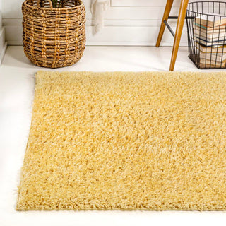 Martin Coastal Solid Glam Shag Machine-Washable Area Rug