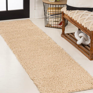 Martin Coastal Solid Glam Shag Machine-Washable Area Rug