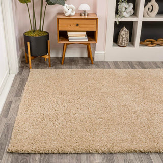 Martin Coastal Solid Glam Shag Machine-Washable Area Rug