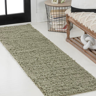 Martin Coastal Solid Glam Shag Machine-Washable Area Rug