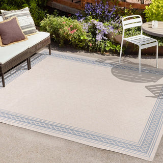 Kristine Classic Diamond Border Indoor/outdoor Area Rug