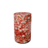 Washi Tea Canister Red Flowers Uzumaki by Tea and Whisk