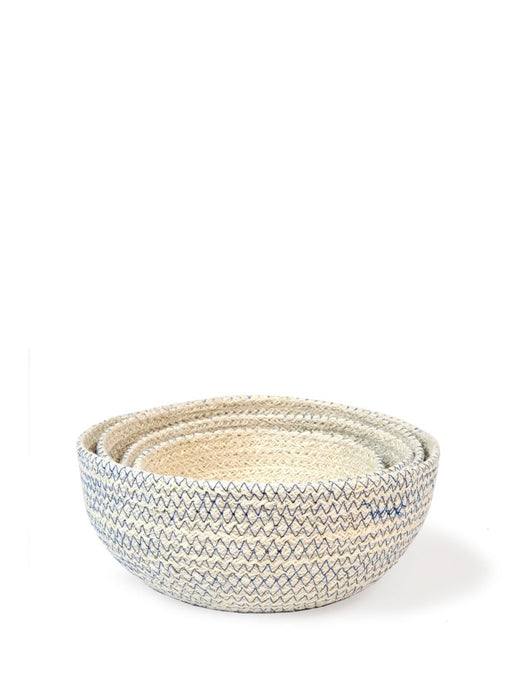 Amari  Round Bowl - Blue (Set of 4) by KORISSA