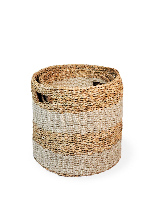 Savar Hamper Basket with Handle - Natural by KORISSA