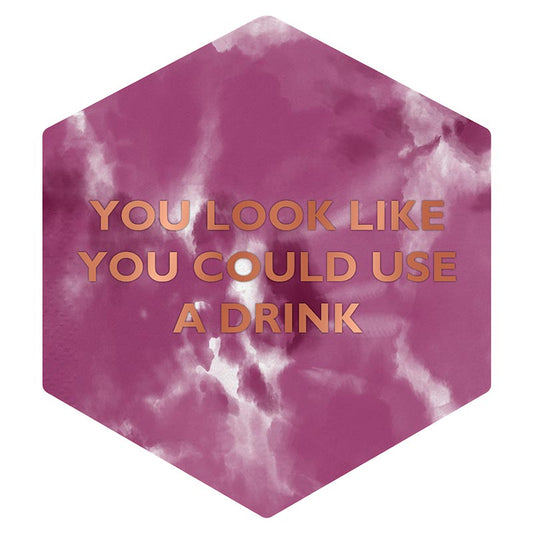 You Look Like You Could Use A Drink Die-Cut Party/Beverage/Cocktail Napkins by The Bullish Store