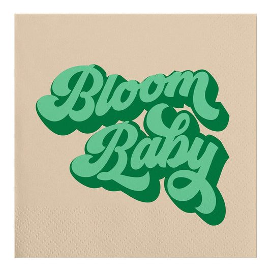 Bloom Baby Bamboo Party/Beverage/Cocktail Napkins | 5" Square by The Bullish Store