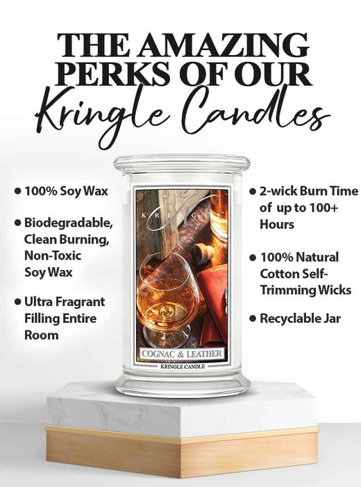 Cognac & Leather | Soy Candle by Kringle Candle Company