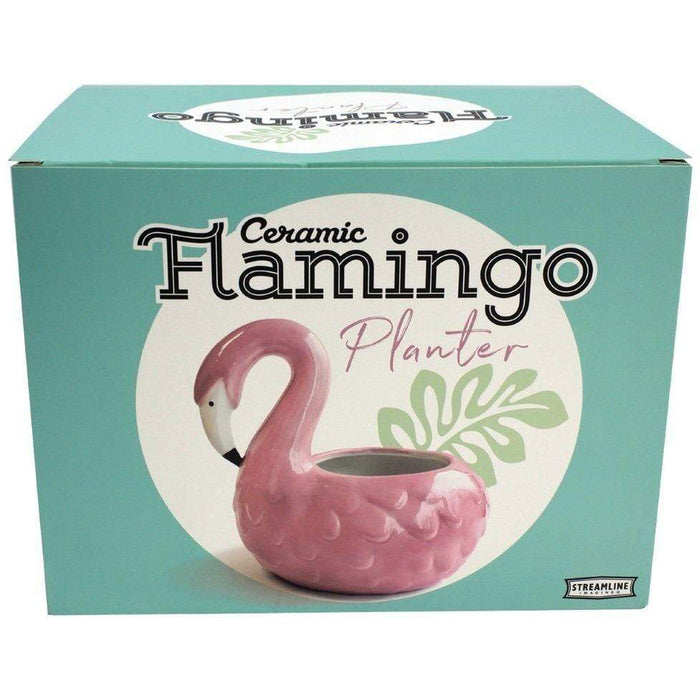 Ceramic Flamingo Planter Pot by Karma Kiss