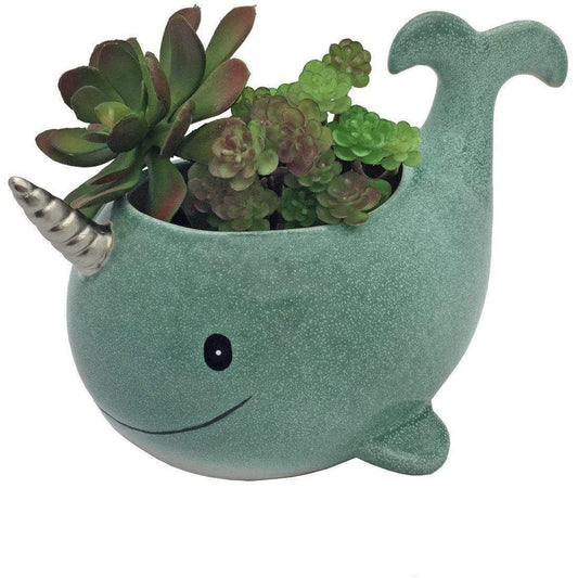 Narwhal Planter by Karma Kiss