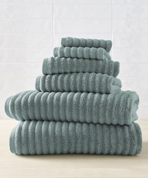 Mason Low Twist Ribbed Towel Bundle - Set of 6 by Blue Loom