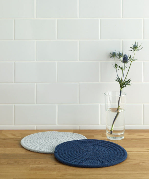 Edison Woven Round Trivet - Set of 2 by Blue Loom