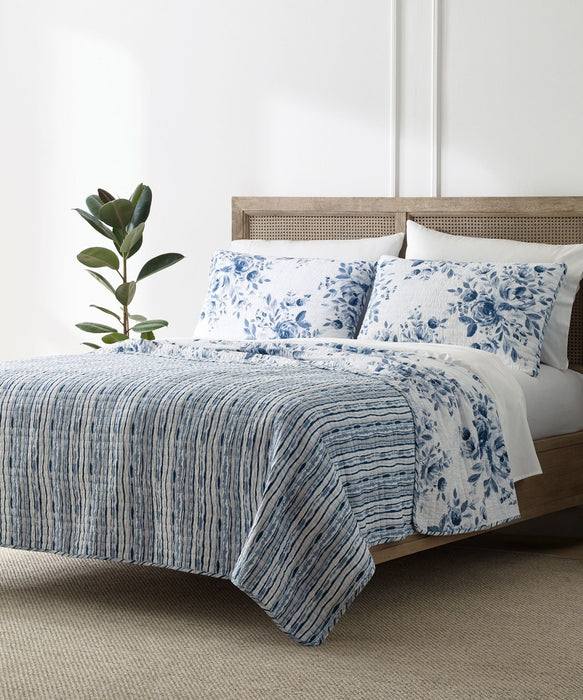Dalia Reversible Print Quilt Set by Blue Loom