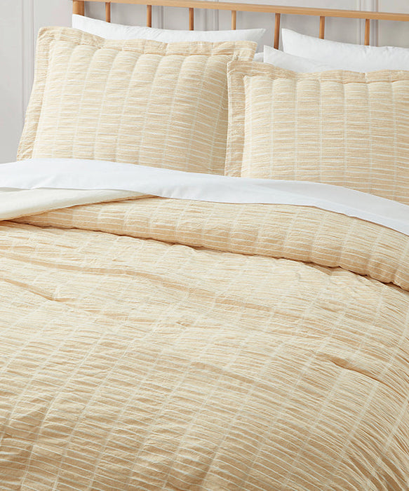 River Puckered Striped Jacquard Comforter Set by Blue Loom