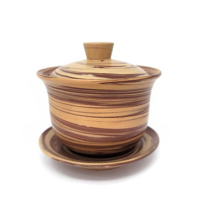 Brown Wave Gaiwan by Tea and Whisk