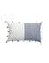 Chambray Blue Tassels So Soft Linen Pillow by Anaya