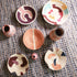 12 Large Peach Sukari Round Basket by Kazi Goods - Wholesale