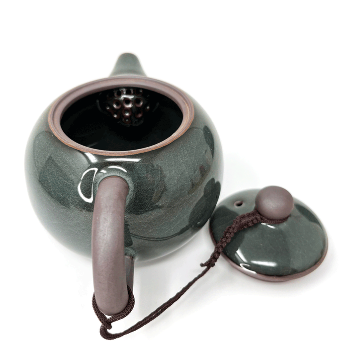 Handmade Celadon Ice Crack Teapot by Tea and Whisk