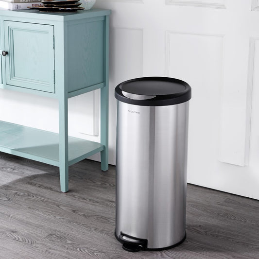 Molly Round 8-Gallon Step-Open Trash Can with FREE Mini Trash Can
