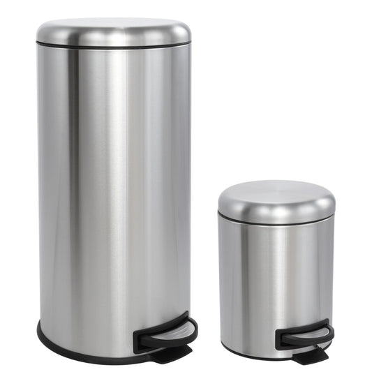 Nathan Round 8-Gallon Step-Open Trash Can with FREE Mini Trash Can