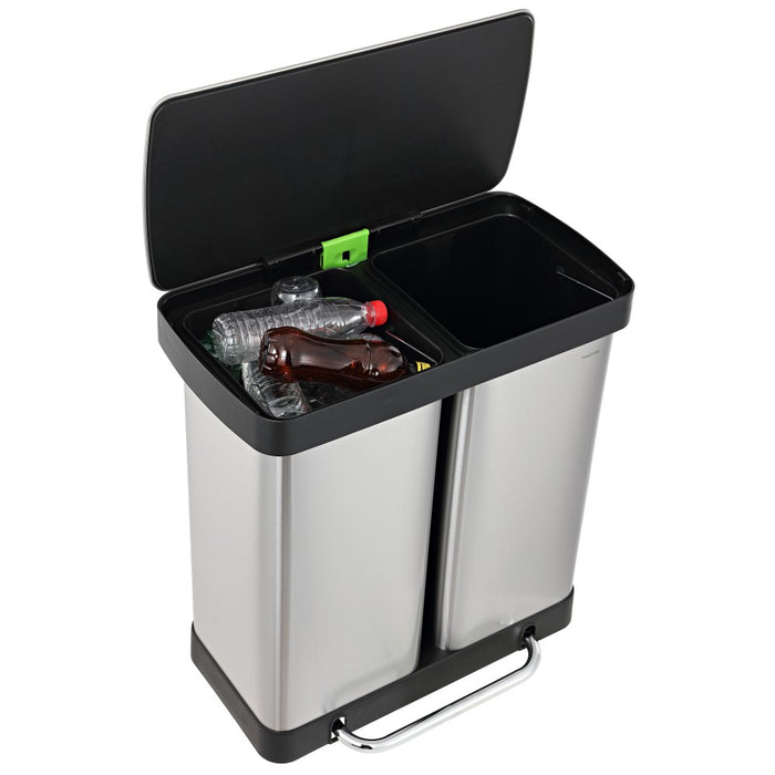 Arkja Kitchen Trash/Recycling 16-Gallon Double-Bucket Trash Can