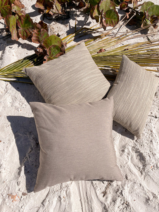Luxe Essential Mocha Indoor and Outdoor Pillow by Anaya