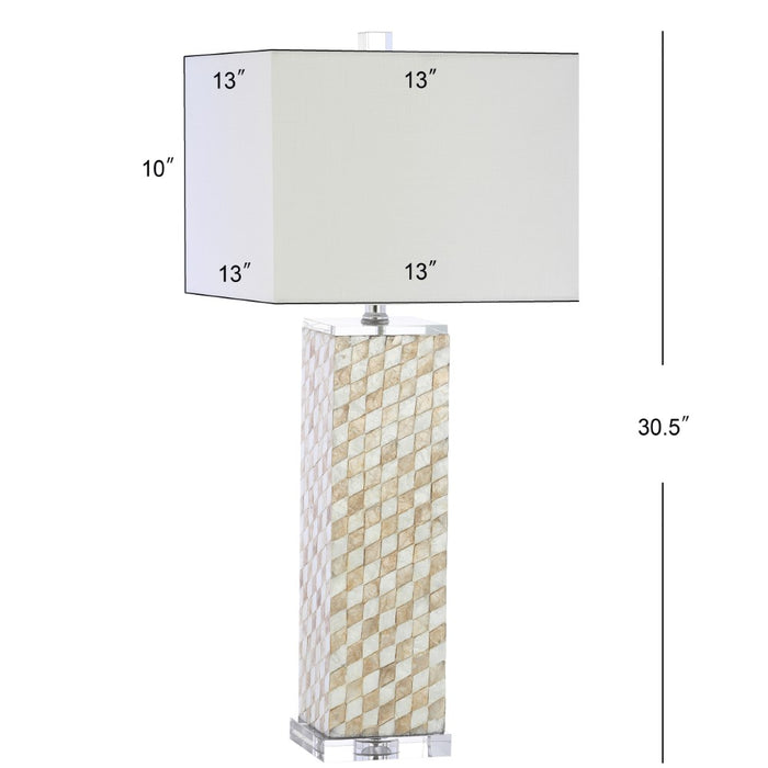 Rose 30.5 Seashell/Crystal LED Table Lamp
