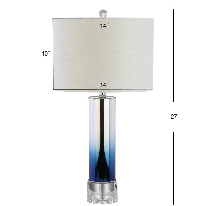 Amber 27" Glass/Crystal LED Table Lamp