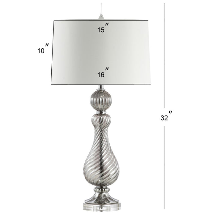 Gide 32" Swirled Crystal/Glass LED Table Lamp