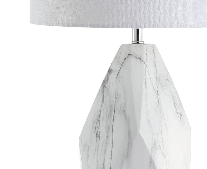 Royal 25.5" Ceramic Marble/Crystal LED Table Lamp