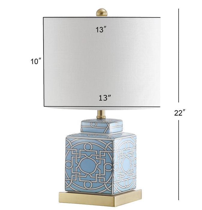 Koda 22" Ceramic/Metal Ginger Jar LED Table Lamp