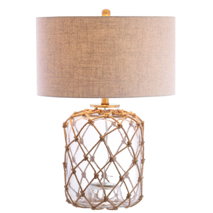 Harley 26.5 Glass and Rope LED Table Lamp
