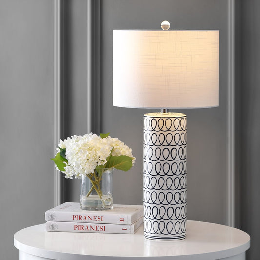 Trumbo 28.75" Ceramic Modern Column LED Table Lamp