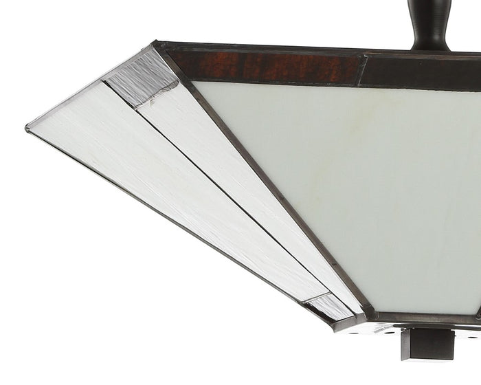 Pea 15.7 Tiffany-Style Glass/Metal LED Semi-Flush Mount
