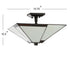 Pea 15.7 Tiffany-Style Glass/Metal LED Semi-Flush Mount