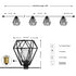 Londo 10-Light Indoor/Outdoor 10 ft. Contemporary Transitional Incandescent G40 Diamond Cage String Lights, Black