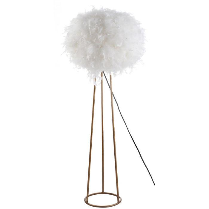 Rosy 52" Feather Metal LED Floor Lamp