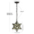 Ahot 12 Moravian Star Metal/Clear Glass LED Pendant