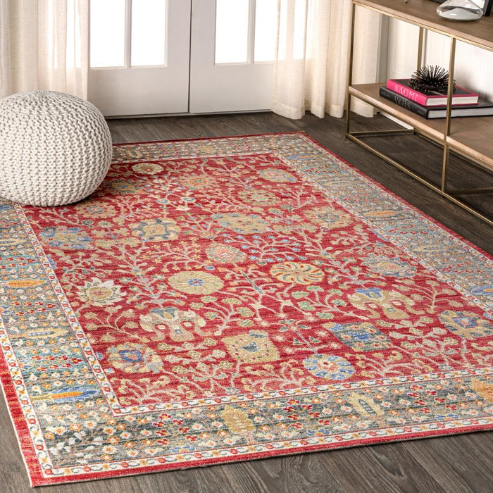 Timor India Flower and Vine Area Rug