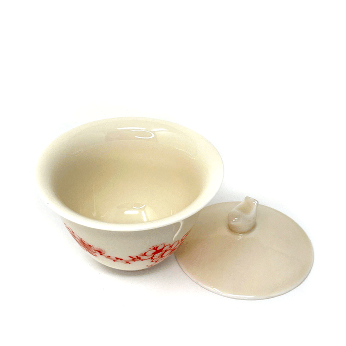 Pink Porcelain Gaiwan 1 by Tea and Whisk