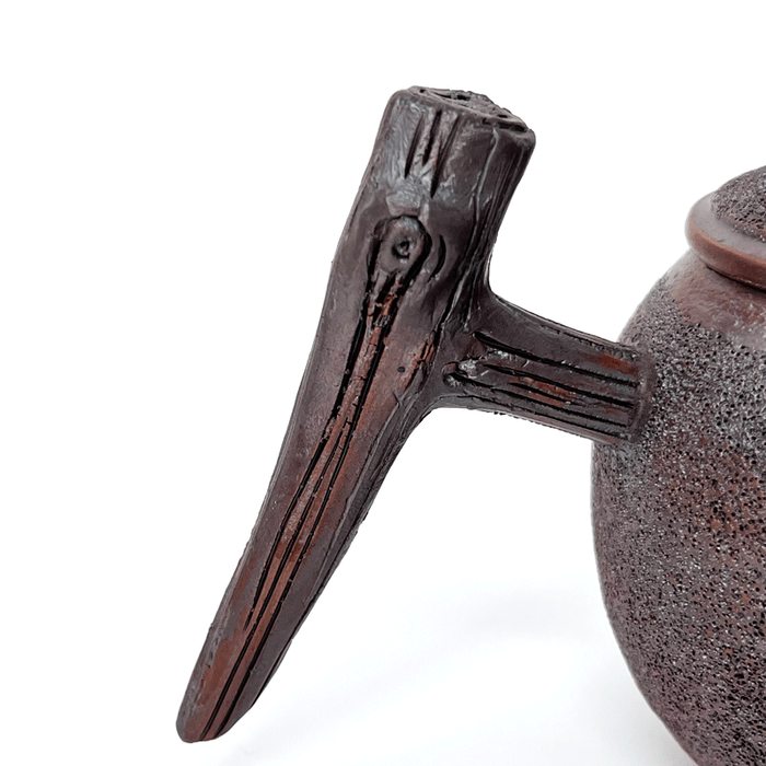 Wood-fired Smoke Teapot with Long Handle by Tea and Whisk