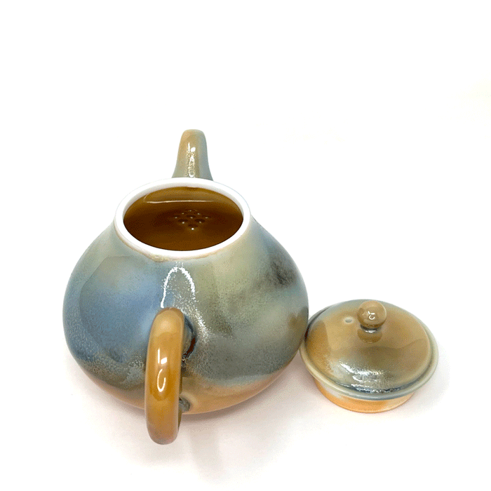 Wood-fired Teapot Blue Mountain by Tea and Whisk