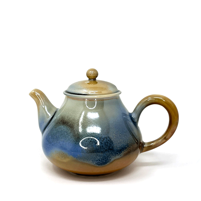 Wood-fired Teapot Blue Mountain by Tea and Whisk
