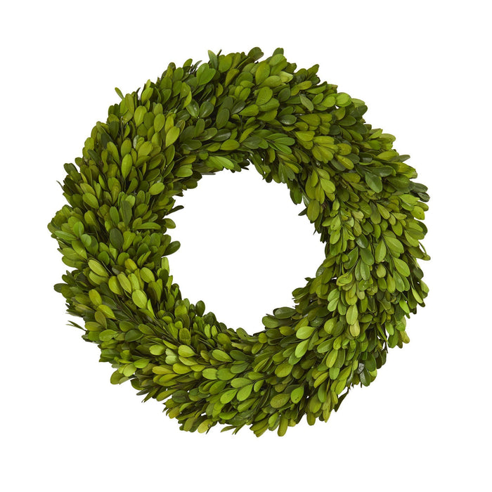 14” Preserved Boxwood Wreath by Nearly Natural