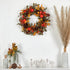 26” Autumn Persimmon and Pinecones Artificial Fall Wreath by Nearly Natural