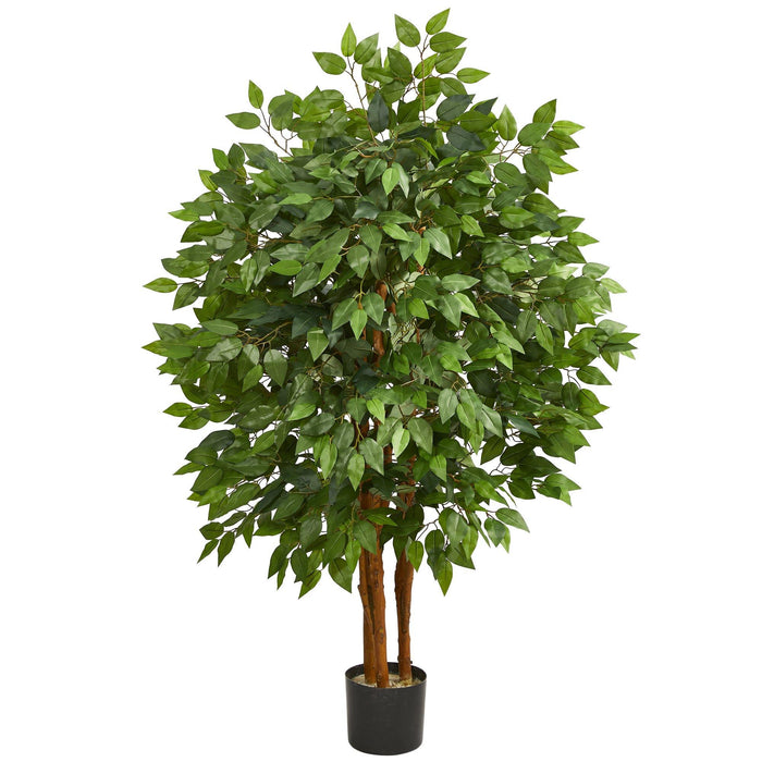 4’ Super Deluxe Artificial Ficus Tree by Nearly Natural