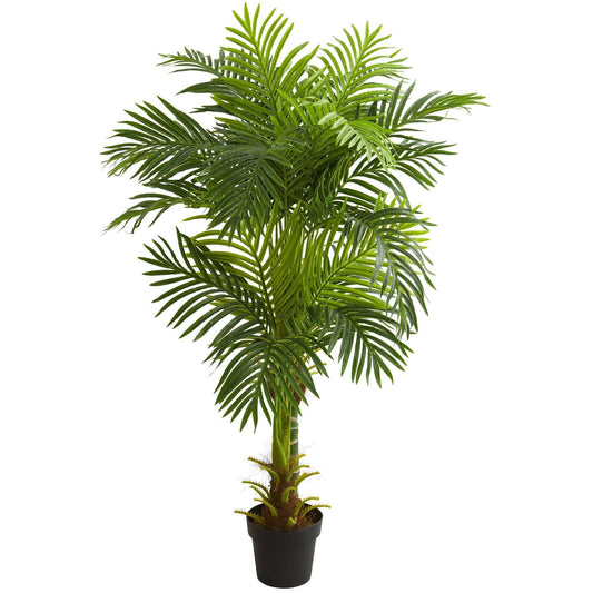 5’ Double Stalk Hawaii Palm Artificial Tree by Nearly Natural
